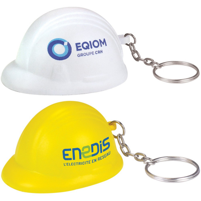 Custom Printed Stress Hard Hat Keyring