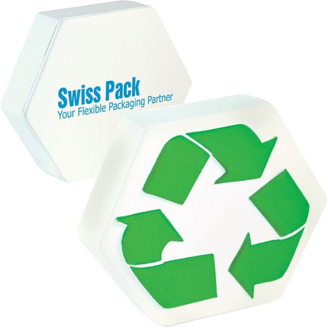 Custom Printed Stress Recycle Logo