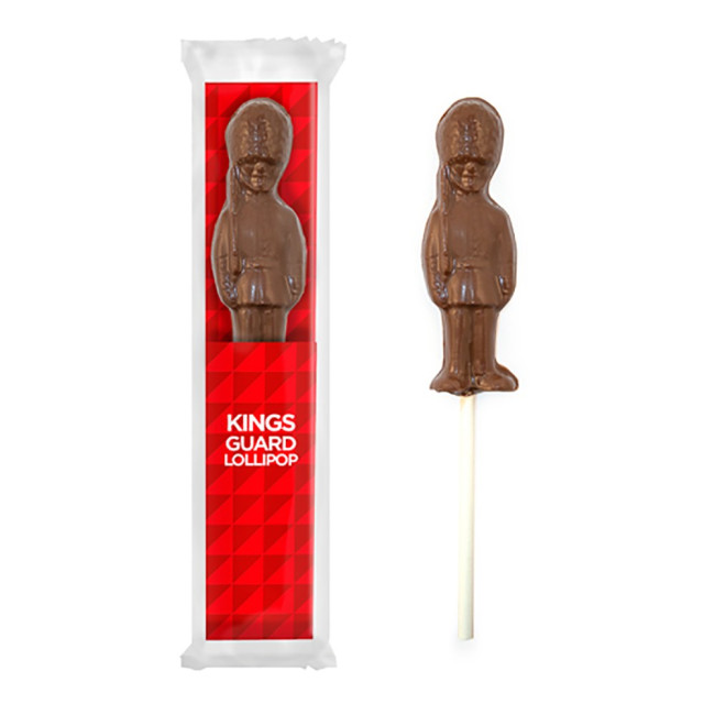 Custom Printed King's Guard Milk Chocolate Lollipop