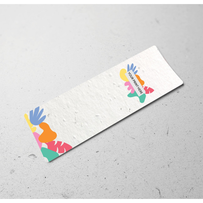 Custom Printed Seed Paper Bookmark - Double Sided Print