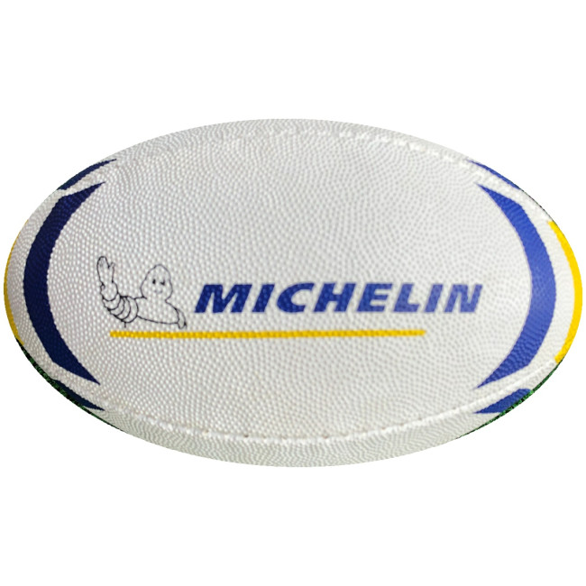 Custom Printed Mini Rubber Rugby Ball 8" - Image 2