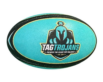 Custom Printed Size 5 Rubber Rugby Ball - Image 2