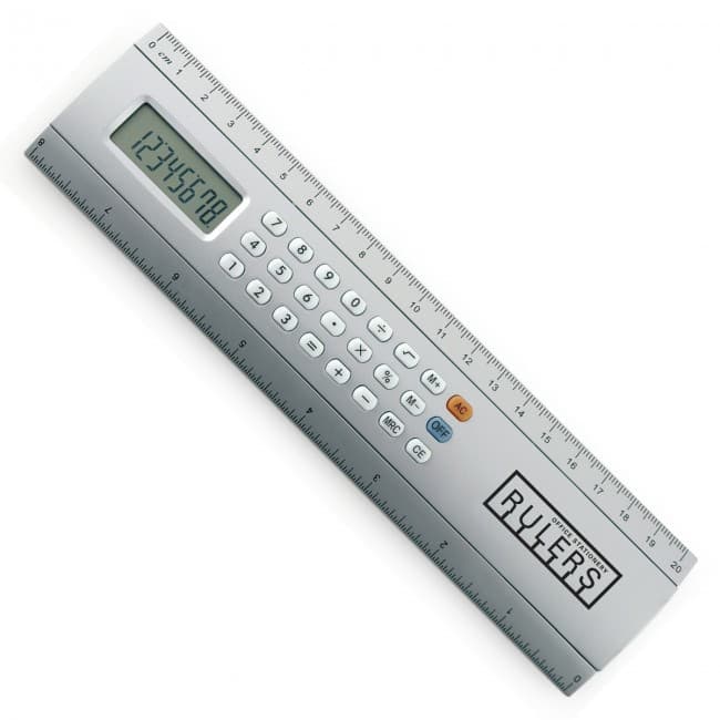 Custom Printed 20cm Plastic Ruler With Calculator