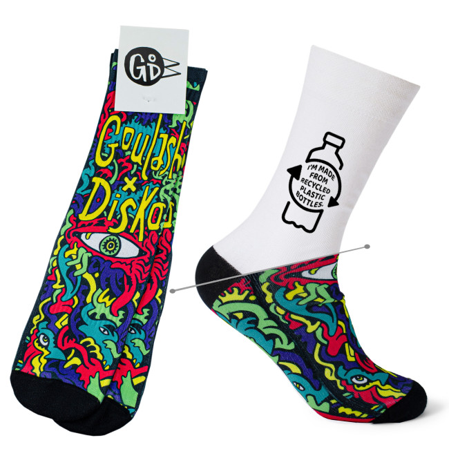 Custom Printed Premium Classic Crew Pet Bottles Socks