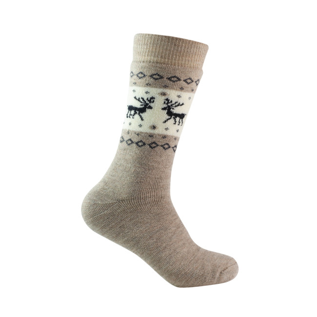 Custom Printed Deer Design Full Terry Crew Socks