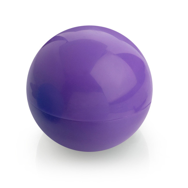 Custom Printed Purple Ball Shaped Lip Balm