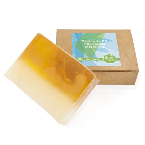 Custom Printed Hand Made Aromatherapy Soap in a Brown Box 100g