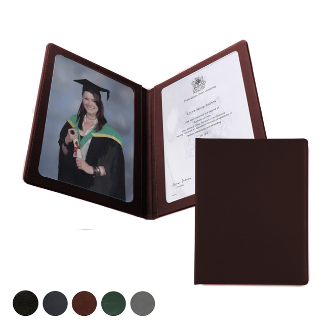 Custom Printed Hampton Leather A4 Certificate or Price List Holder - Image 2