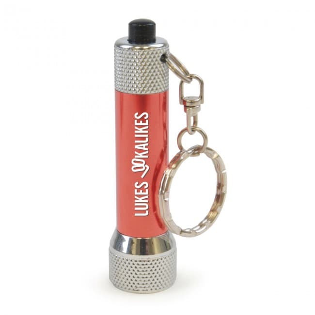 Custom Printed LED Metal Torch Keyring - Image 2