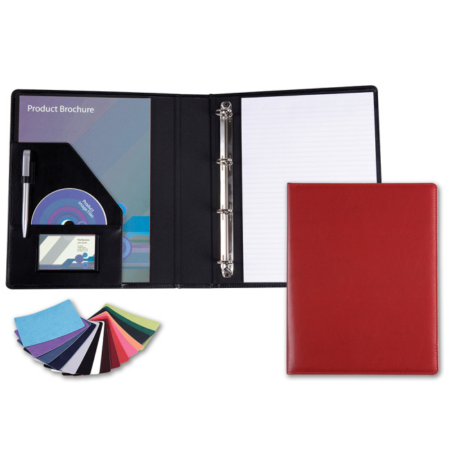 Custom Printed Colours A4 Ring Binder In Belluno Vegan PU - Image 2