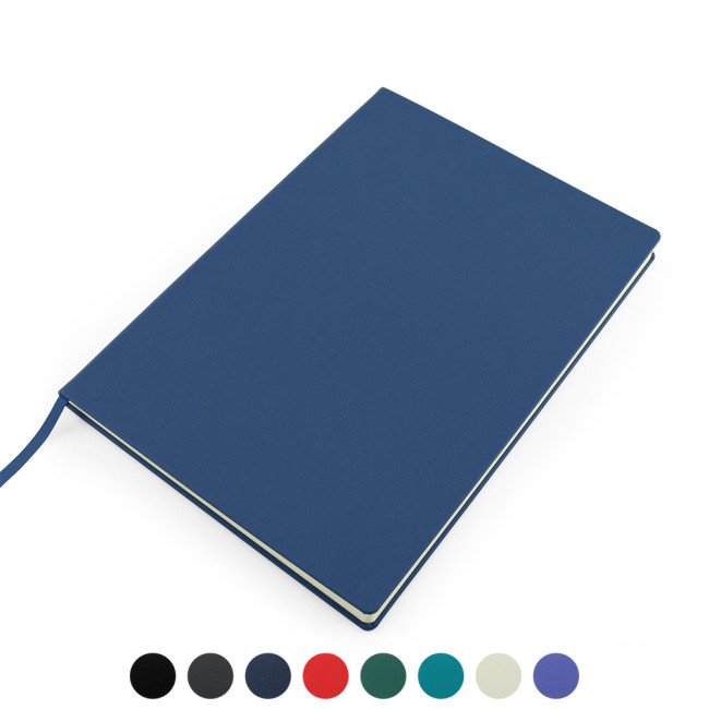 Custom Printed Recycled ELeather A4 Casebound Notebook - Image 1