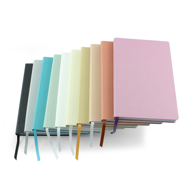 Custom Printed Cafeco Recycled A5 Casebound Notebook - Image 1