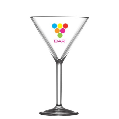 Custom Printed Polycarbonate Reusable Plastic Cocktail Glass 200ml