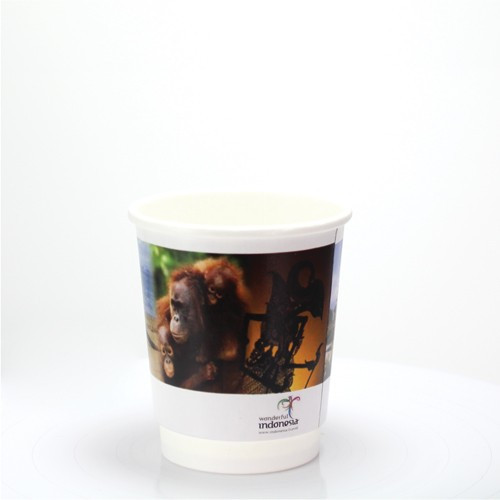 Custom Printed Double Walled Paper Cup Full Colour 230ml