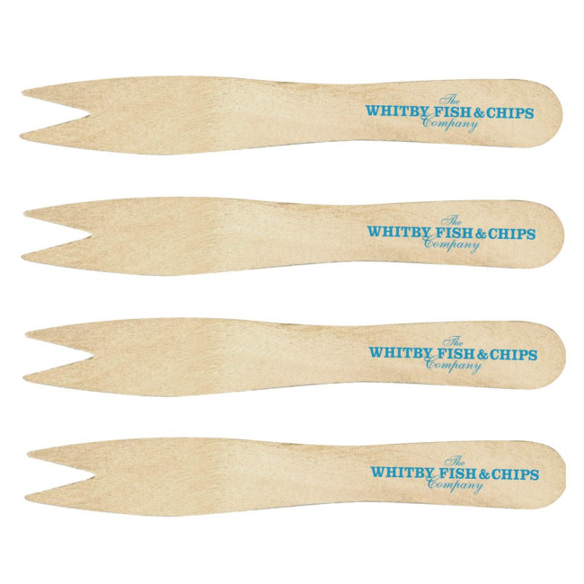 Custom Printed Wooden Chip Fork