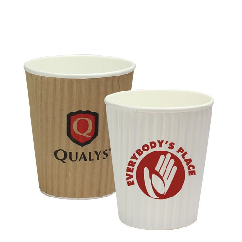 Custom Printed Rippled Simplicity Paper Cup 230ml