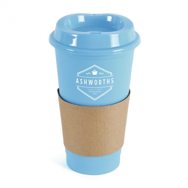 Custom Printed Café Plastic Travel Mug 500ml - Image 6