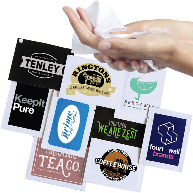 Custom Printed Lemon Hand Wipes  40Gms