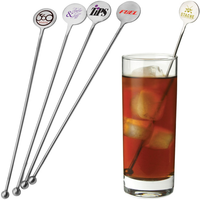 Custom Printed Stainless Steel Cocktail Stirrer Swizzle Stick