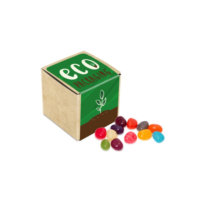 Custom Printed Eco Kraft Cube Jelly Bean Factory 50g