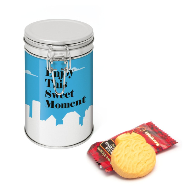 Custom Printed Flip Top Tin Shortbread Biscuits