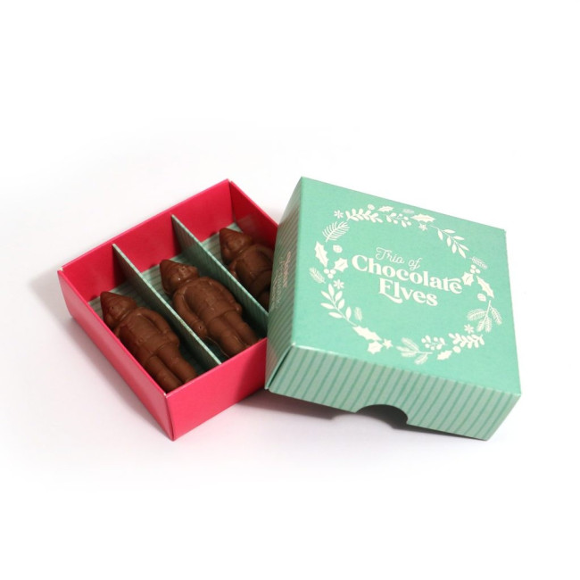 Custom Printed Winter Eco Treat Box Trio of Elves - Image 3