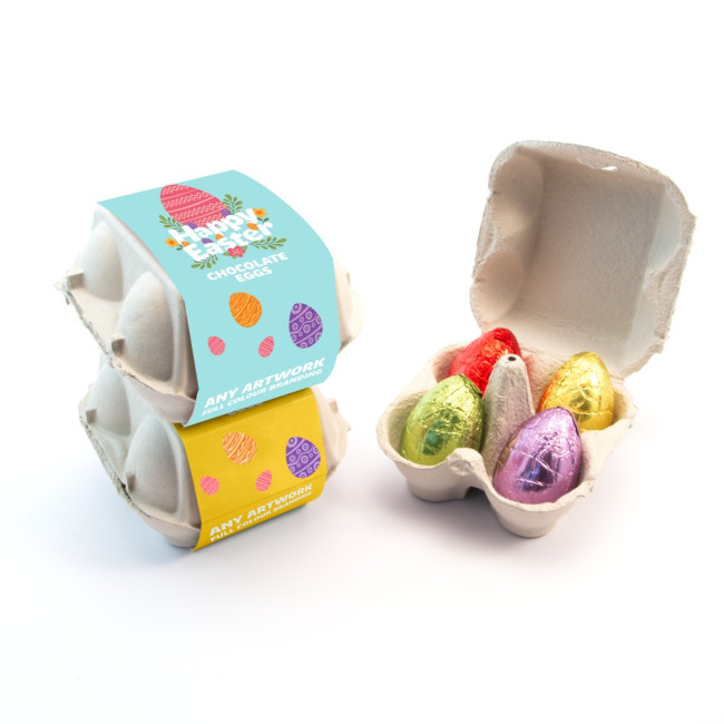 Custom Printed Easter Eco Egg Box Hollow Chocolate Eggs