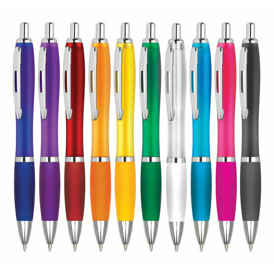 Custom Printed Contour Frost Branded Ballpen - Image 1