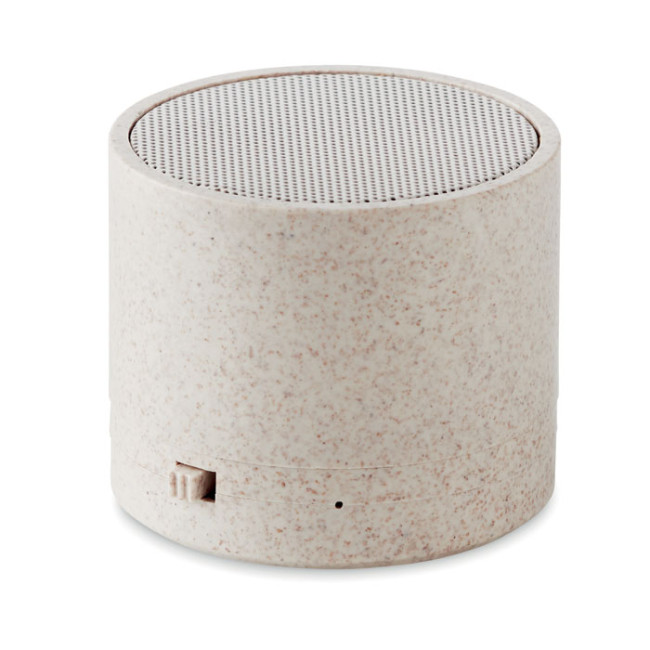 Custom Printed Speaker In Wheat Straw/ABS 3W