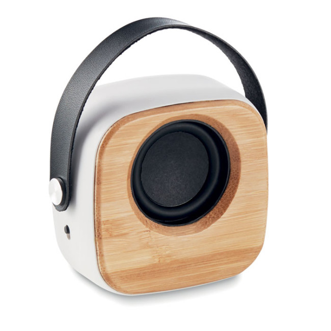 Custom Printed Speaker 3W With Bamboo Front