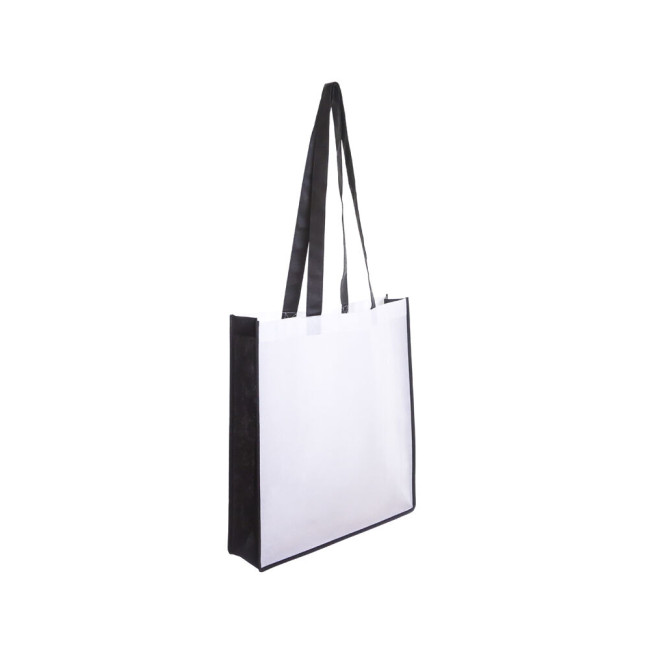 Custom Printed Non Woven Bag With coloured Gusset - Image 2