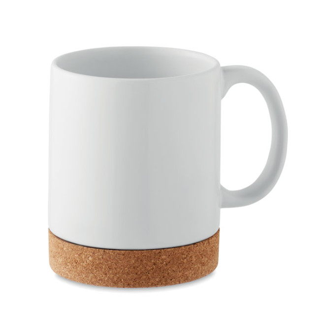 Custom Printed Sublimation Ceramic Cork Mug 280ml