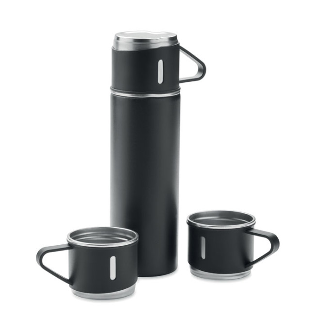 Custom Printed Double Wall Stainless Steel Flask And Cup Set