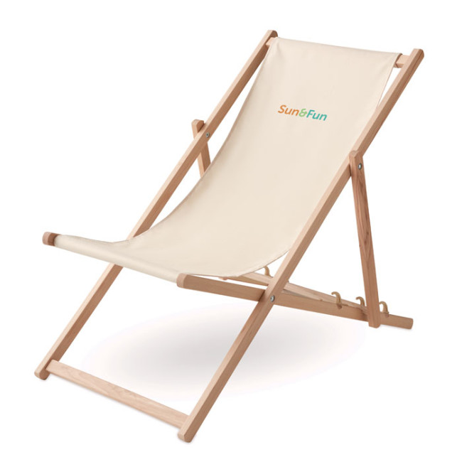 Custom Printed Beach Chair In Wood