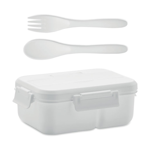 Custom Printed Lunch Box With Cutlery In PP - Image 2