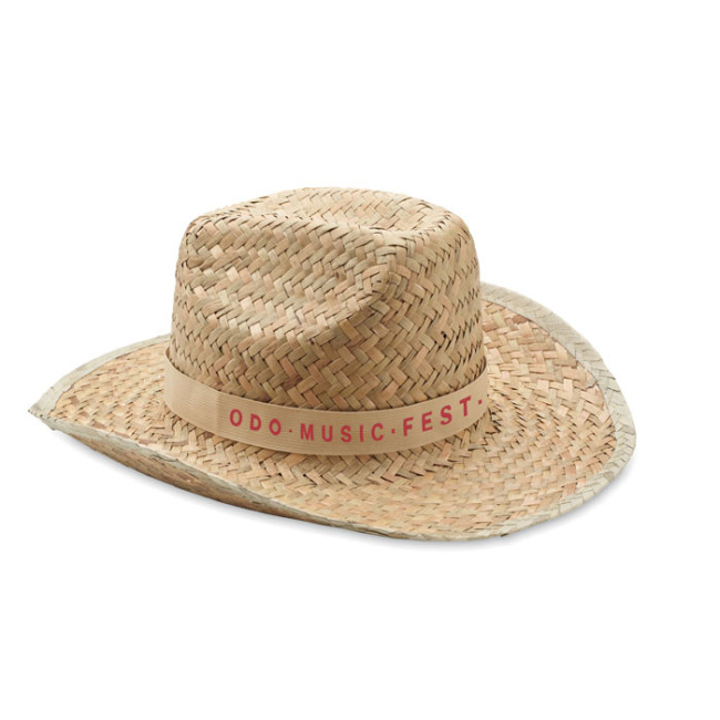 Custom Printed Natural Straw Cowboy Hat - Image 3