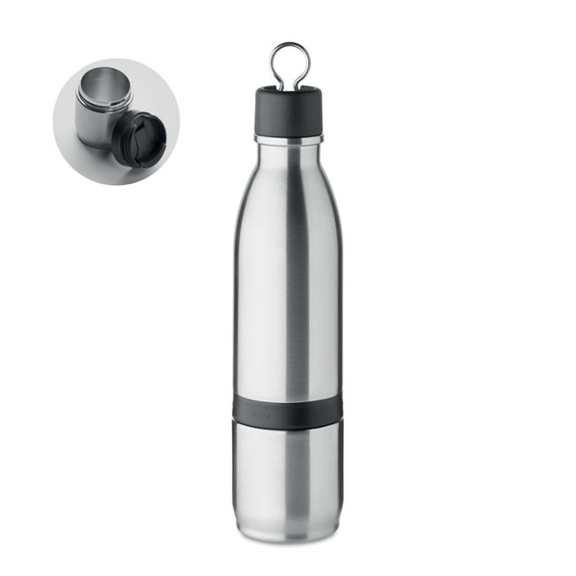 Custom Printed 2 In 1 Double Wall Stainless Steel Bottle 500ml