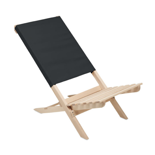 Custom Printed Foldable Wooden Beach Chair - Image 2