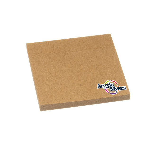 Custom Printed Kraft Paper Sticky Notes 75x75mm