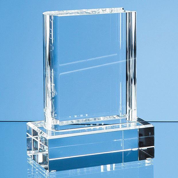 Custom Printed 12.5cm Optical Crystal Book Award