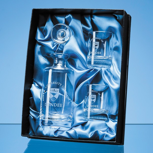 Custom Printed Mini Decanter Set Satin Lined Presentation Box (Box Only)