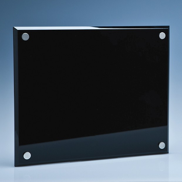 Custom Printed 25cm x 20cm Onyx Black Wall Display Plaque inc Fixing Kit