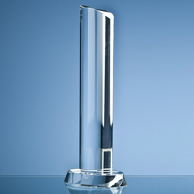 Custom Printed 30.5cm Optical Crystal Oval Column Award