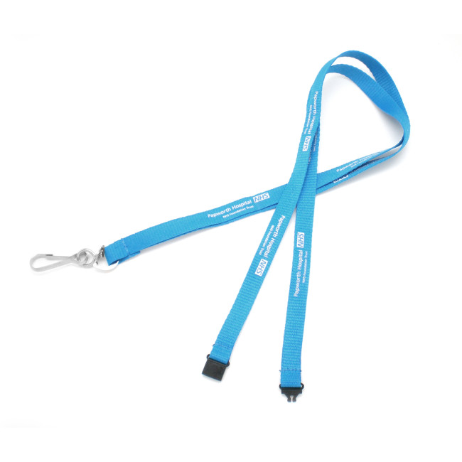 Custom Printed 10mm Flat Polyester Lanyard