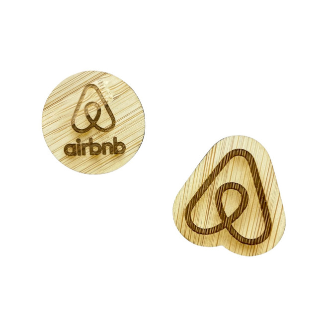 Custom Printed Bamboo Badge