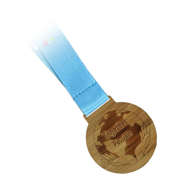 Custom Printed Bamboo Medal