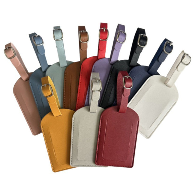 Custom Printed PU Leather Luggage Tag