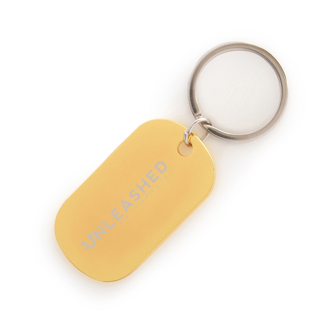 Custom Printed Metal Dog Tag Keyring - Image 3