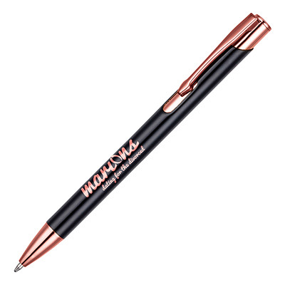 Custom Printed Beck Rose Gold Ball Pen - Image 2