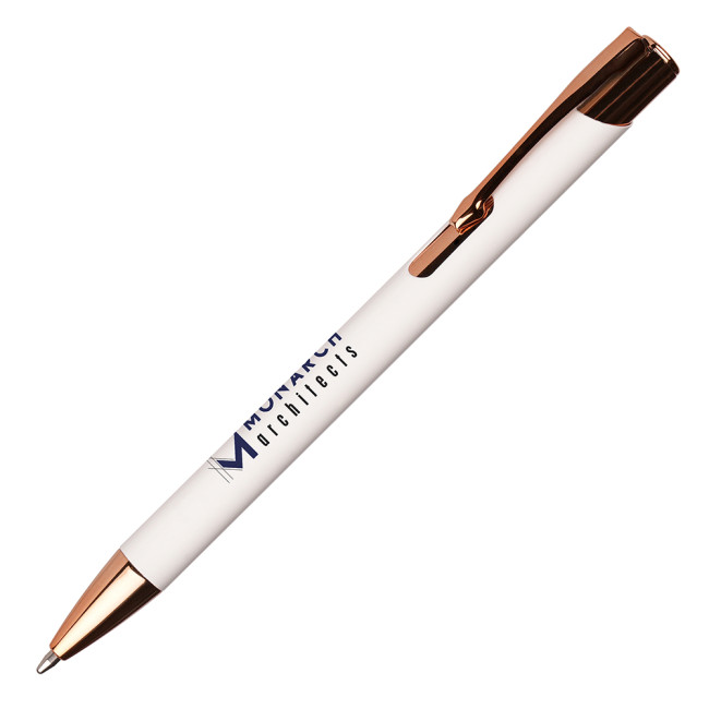 Custom Printed Beck Rose Gold Ball Pen - Image 4